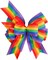 RIBBON Pride Wreath Bow Rainbow Stripe Decorations Lesbian Gay Burlap Ornaments